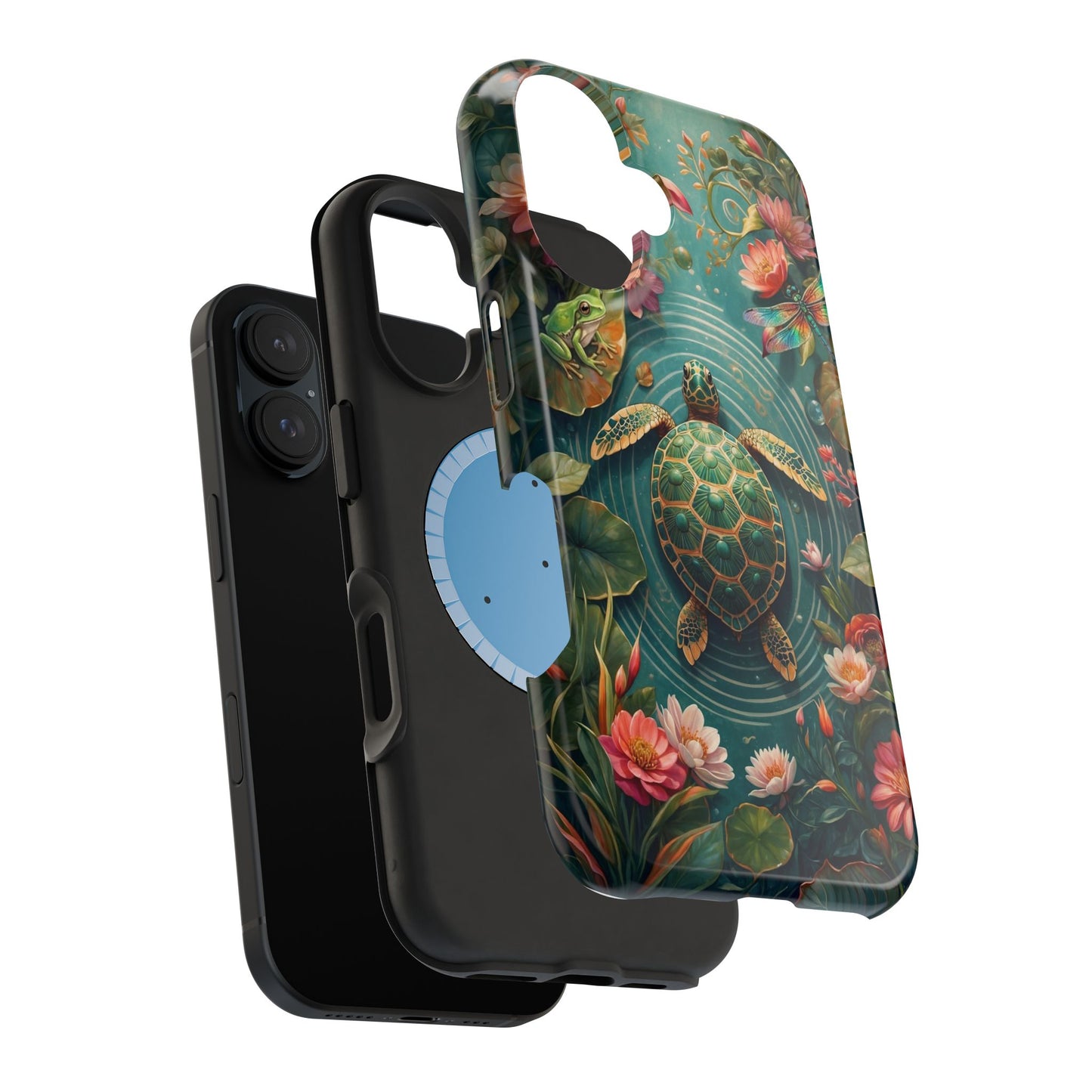 Turtle Floral Phone Case - Sea Turtle MagSafe iPhone Case - LucyKay store