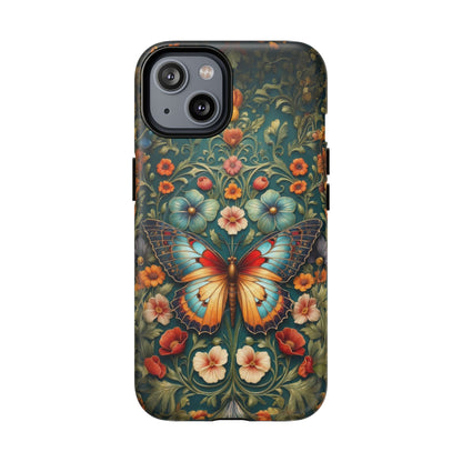 Butterfly Floral iPhone Case – Vintage Garden - Inspired Phone Cover - LucyKay store