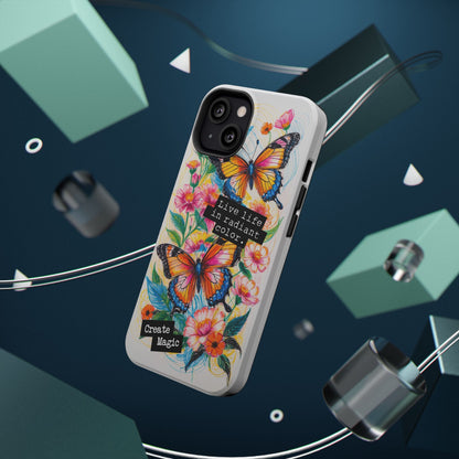 iPhone Cases - Colorful Butterfly and Flower Sketch - Impact - Resistant Cases - LucyKay store