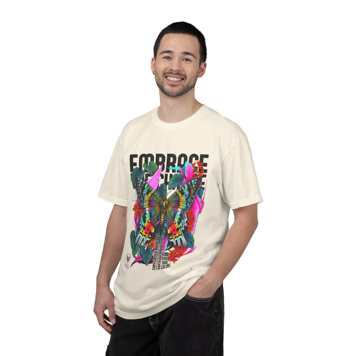 Butterfly Graphic T-Shirt - Colorful Unisex Cotton Tee - LucyKay store