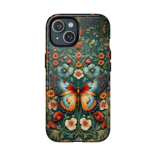 Butterfly Floral iPhone Case – Vintage Garden - Inspired Phone Cover - LucyKay store