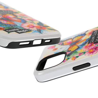 iPhone Cases - Colorful Butterfly and Flower Sketch - Impact - Resistant Cases - LucyKay store