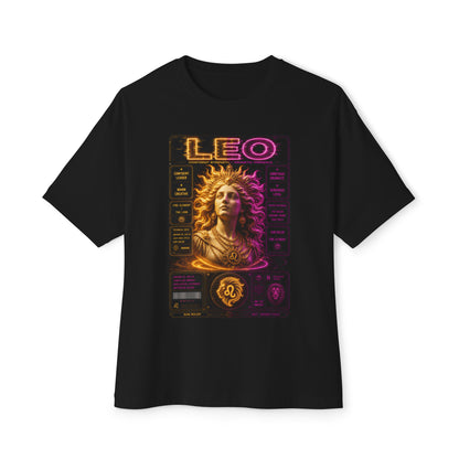 Leo Zodiac Graphic Tee – Neon Astrology Shirt, Leo Birthday Gift