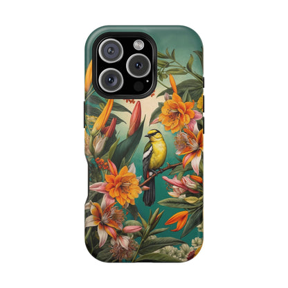 iPhone Case - Floral Bird Phone Case, Impact - Resistant Cover - LucyKay store