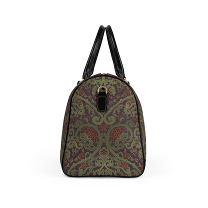 Vintage Damask Leather Travel Bag | Weekend & Overnight Bag - LucyKay store