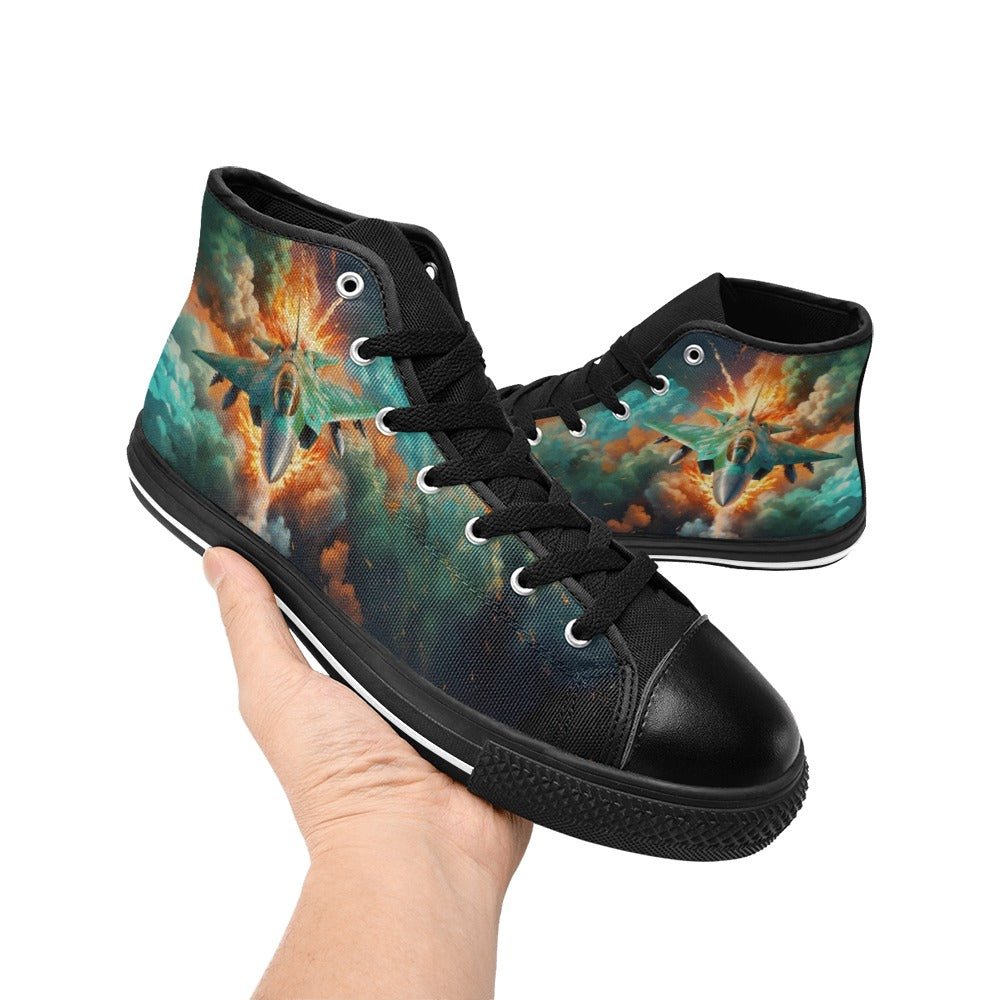 Fighter Jet High - Top Canvas Shoes for Big Kids! - LucyKay store