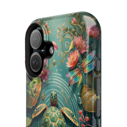 Turtle Floral Phone Case - Sea Turtle MagSafe iPhone Case - LucyKay store
