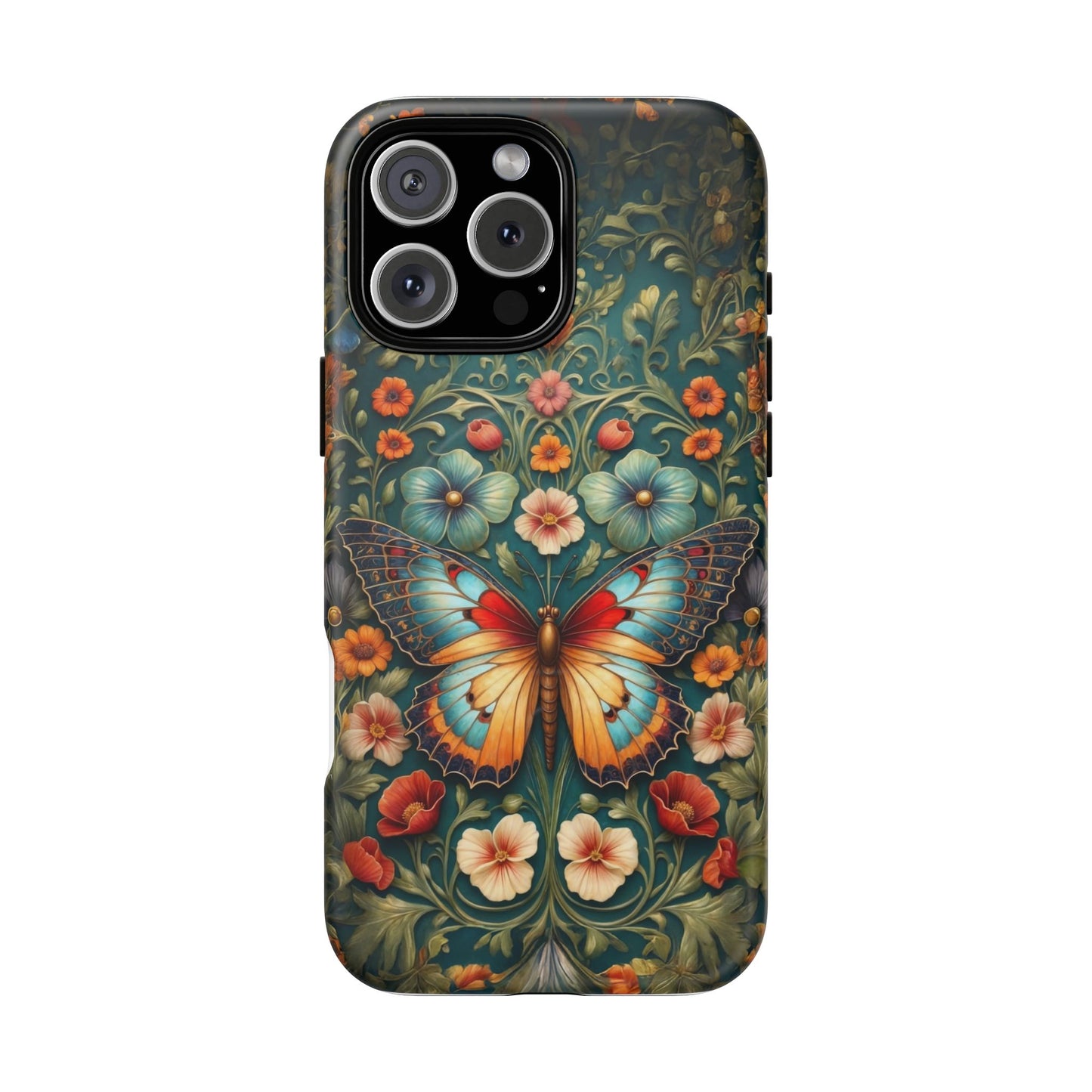 Butterfly Floral iPhone Case – Vintage Garden - Inspired Phone Cover - LucyKay store