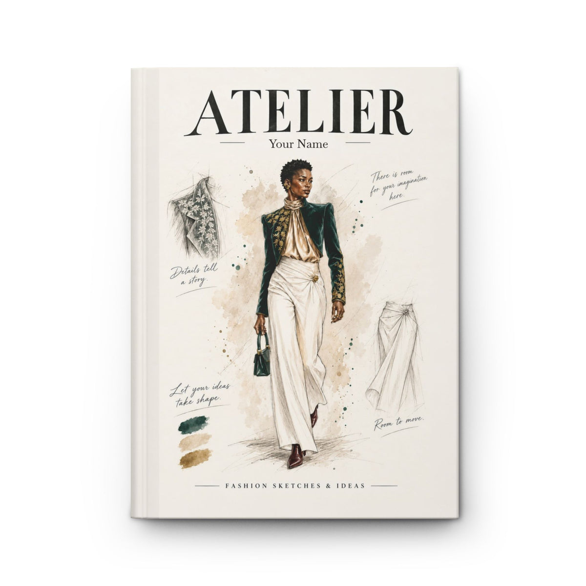 Personalized Fashion Sketchbook | Hardcover Blank Journal