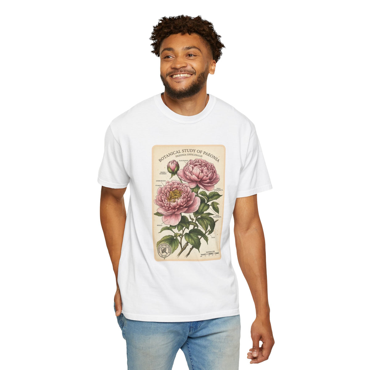 Botanical Peony T-Shirt - Vintage Floral Garment - Dyed Tee - LucyKay store