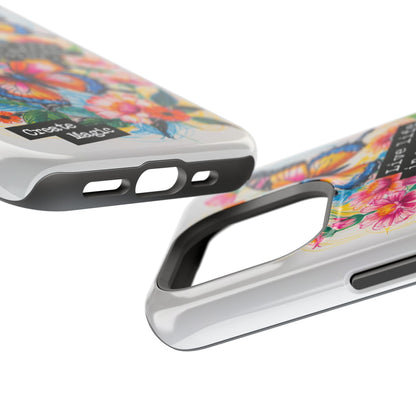 iPhone Cases - Colorful Butterfly and Flower Sketch - Impact - Resistant Cases - LucyKay store