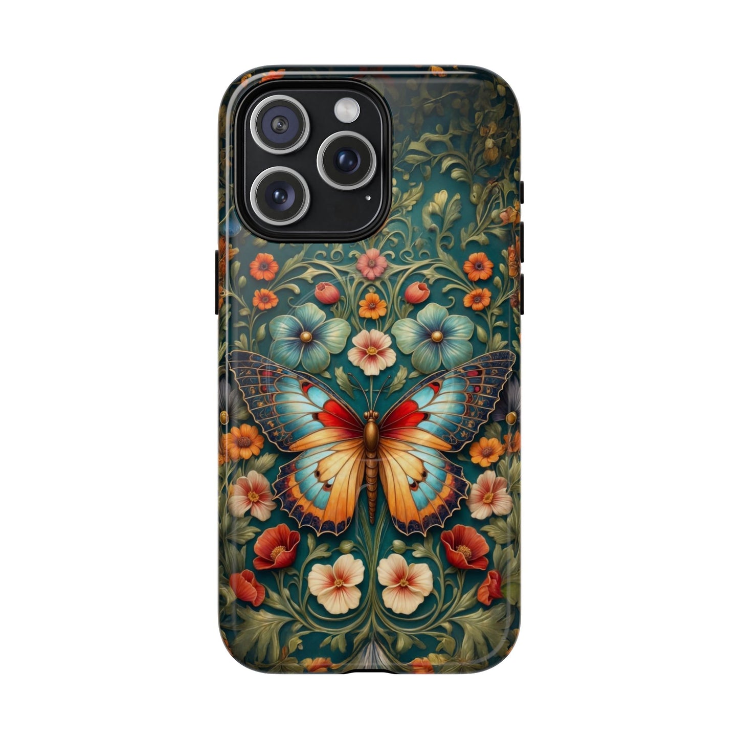 Butterfly Floral iPhone Case – Vintage Garden - Inspired Phone Cover - LucyKay store
