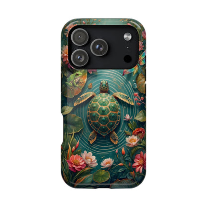 Turtle Floral Phone Case - Sea Turtle MagSafe iPhone Case - LucyKay store