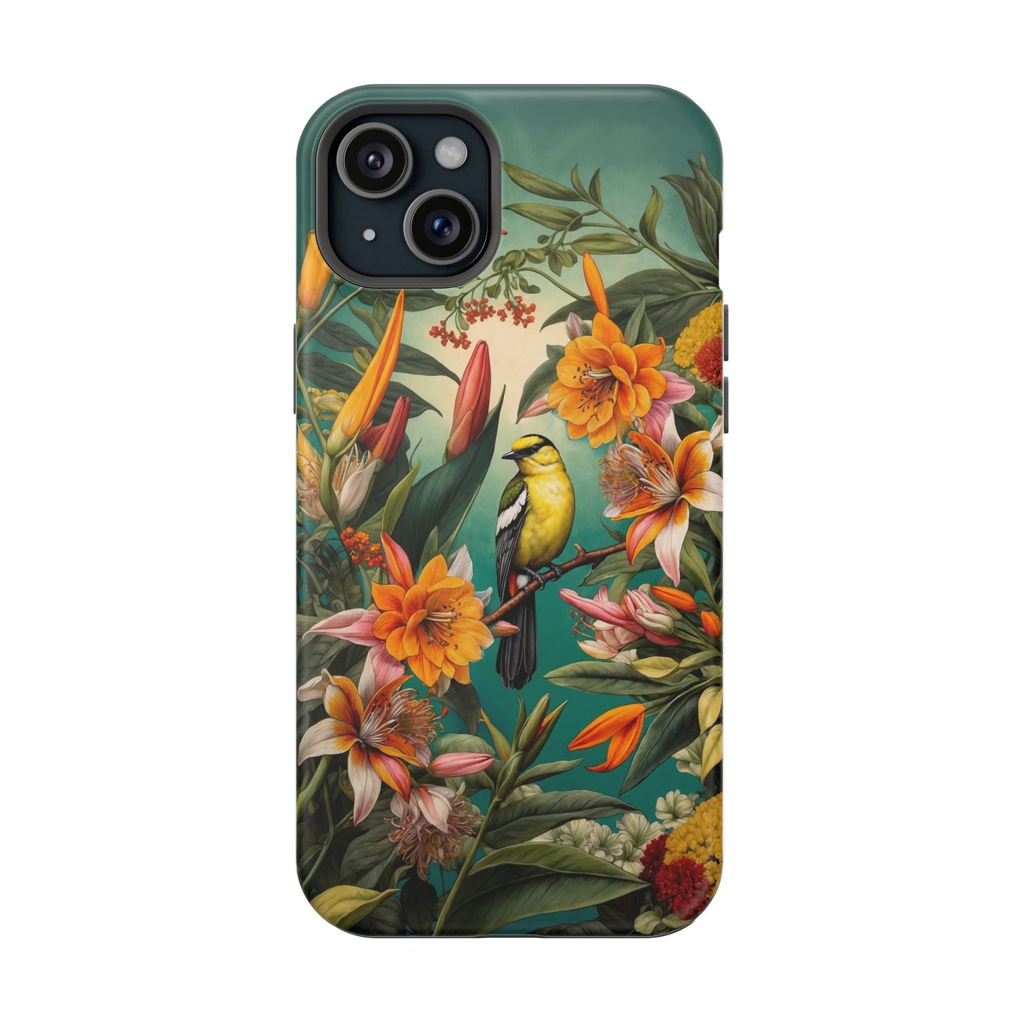 iPhone Case - Floral Bird Phone Case, Impact - Resistant Cover - LucyKay store