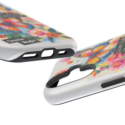 iPhone Cases - Colorful Butterfly and Flower Sketch - Impact - Resistant Cases - LucyKay store