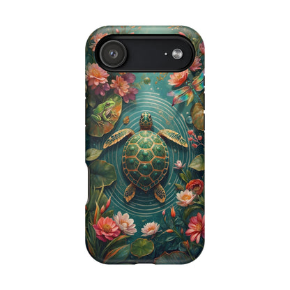 Turtle Floral Phone Case - Sea Turtle MagSafe iPhone Case - LucyKay store