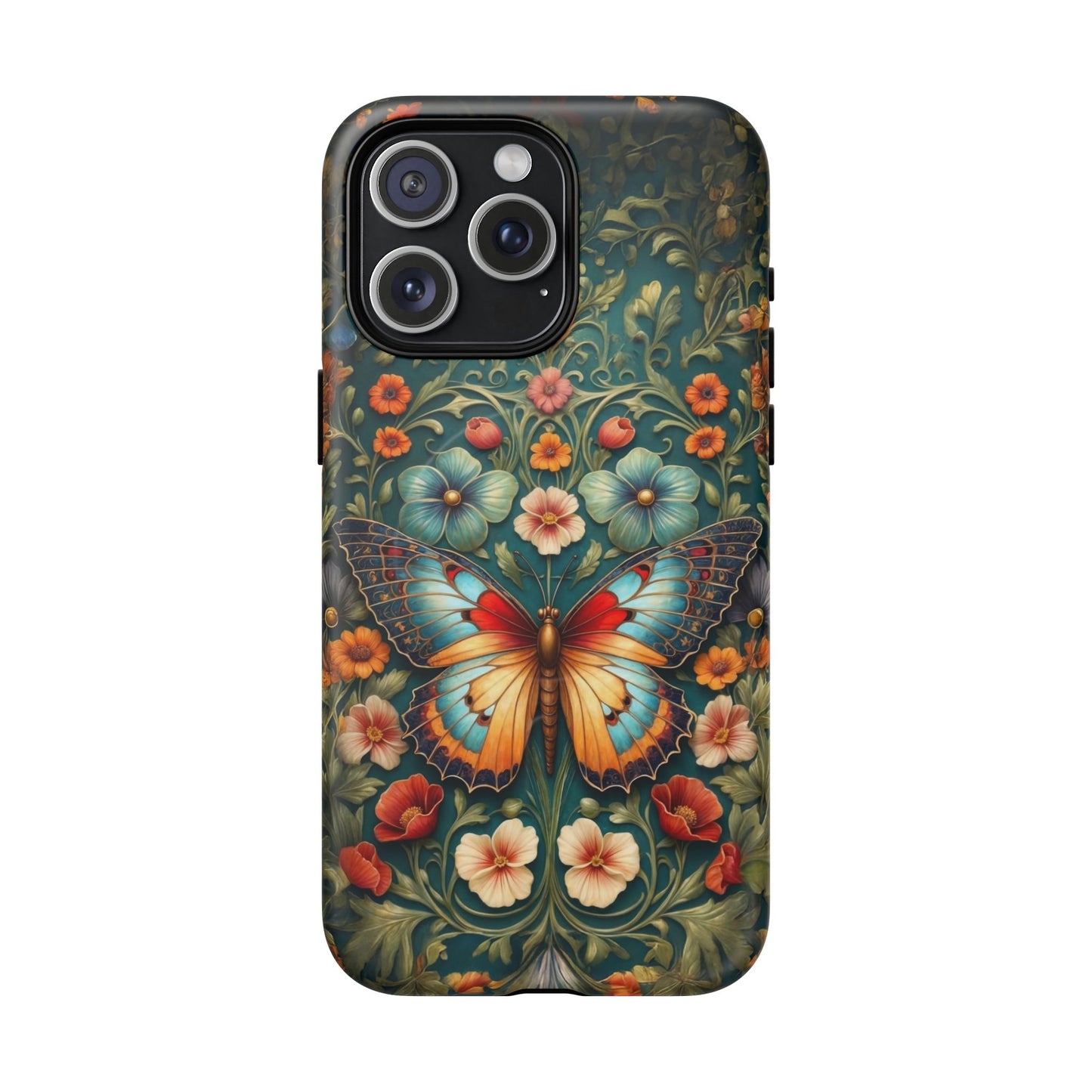 Butterfly Floral iPhone Case – Vintage Garden - Inspired Phone Cover - LucyKay store
