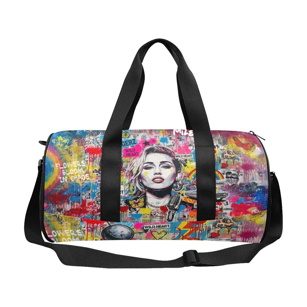 Wild Heart Pop Art Graffiti Travel Duffel Bag | Waterproof Weekender - LucyKay store