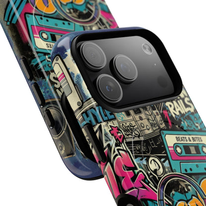 Retro Graffiti iPhone Case – MagSafe Tough Drop Protection - LucyKay store