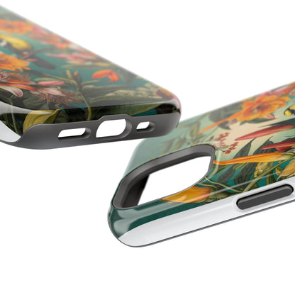 iPhone Case - Floral Bird Phone Case, Impact - Resistant Cover - LucyKay store