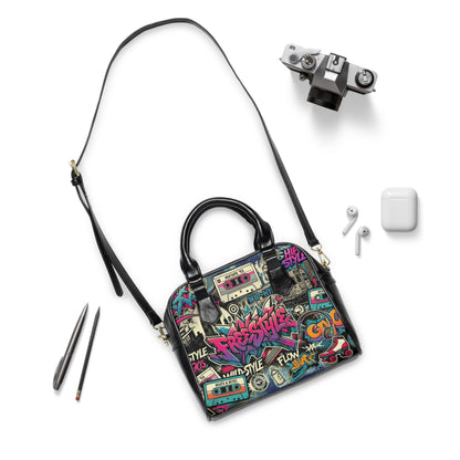 Graffiti Handbag – 90s Retro Cassette Street Art Purse - LucyKay store