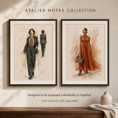Fashion Illustration Art Print – Late Sunlight Watercolor Wall Art