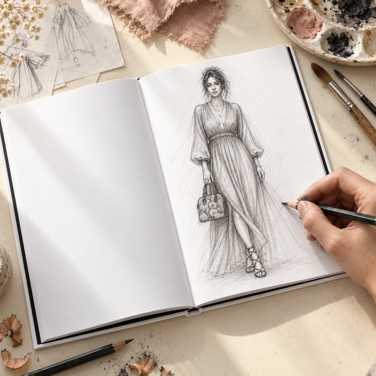 Personalized Hardcover Journal – Atelier Fashion Illustration Notebook