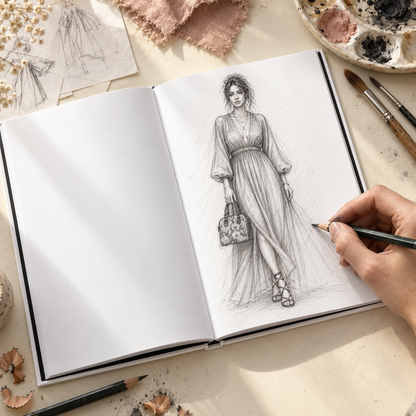 Personalized Hardcover Journal – Atelier Fashion Illustration Notebook