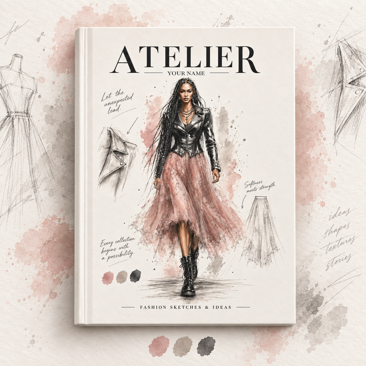 Personalized Hardcover Journal – Atelier Fashion Illustration Notebook