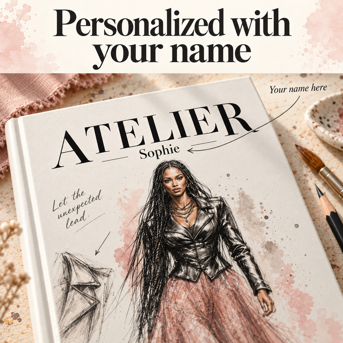 Personalized Hardcover Journal – Atelier Fashion Illustration Notebook