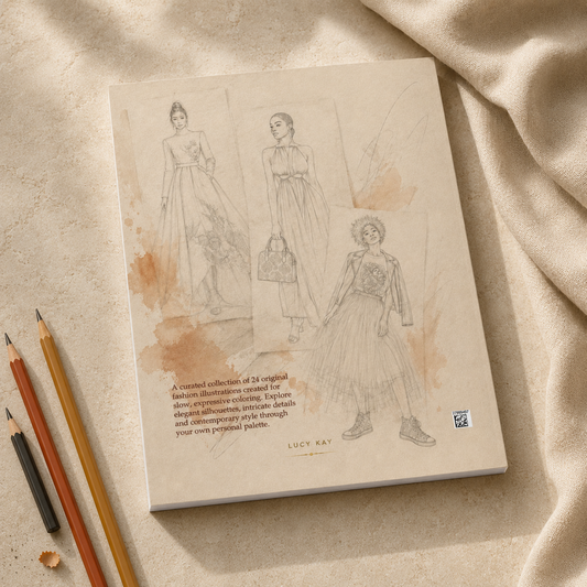 Fashion Illustration Coloring Book for Adults – 24 Original Designs