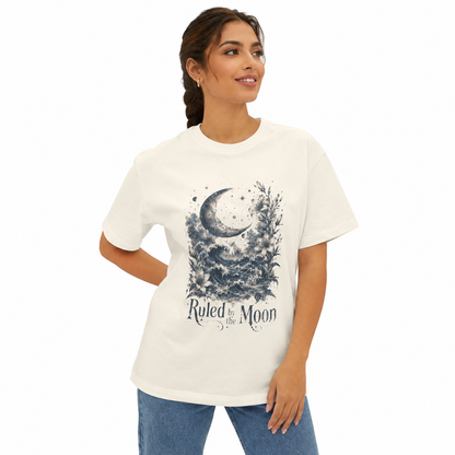 Oversized Moon Graphic Tee – Celestial Forest Shirt