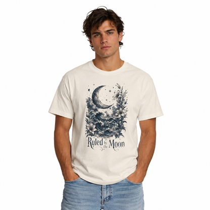 Oversized Moon Graphic Tee – Celestial Forest Shirt