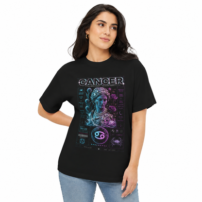 Cancer Zodiac Tee – Retro Neon Astrology Gift T-Shirt