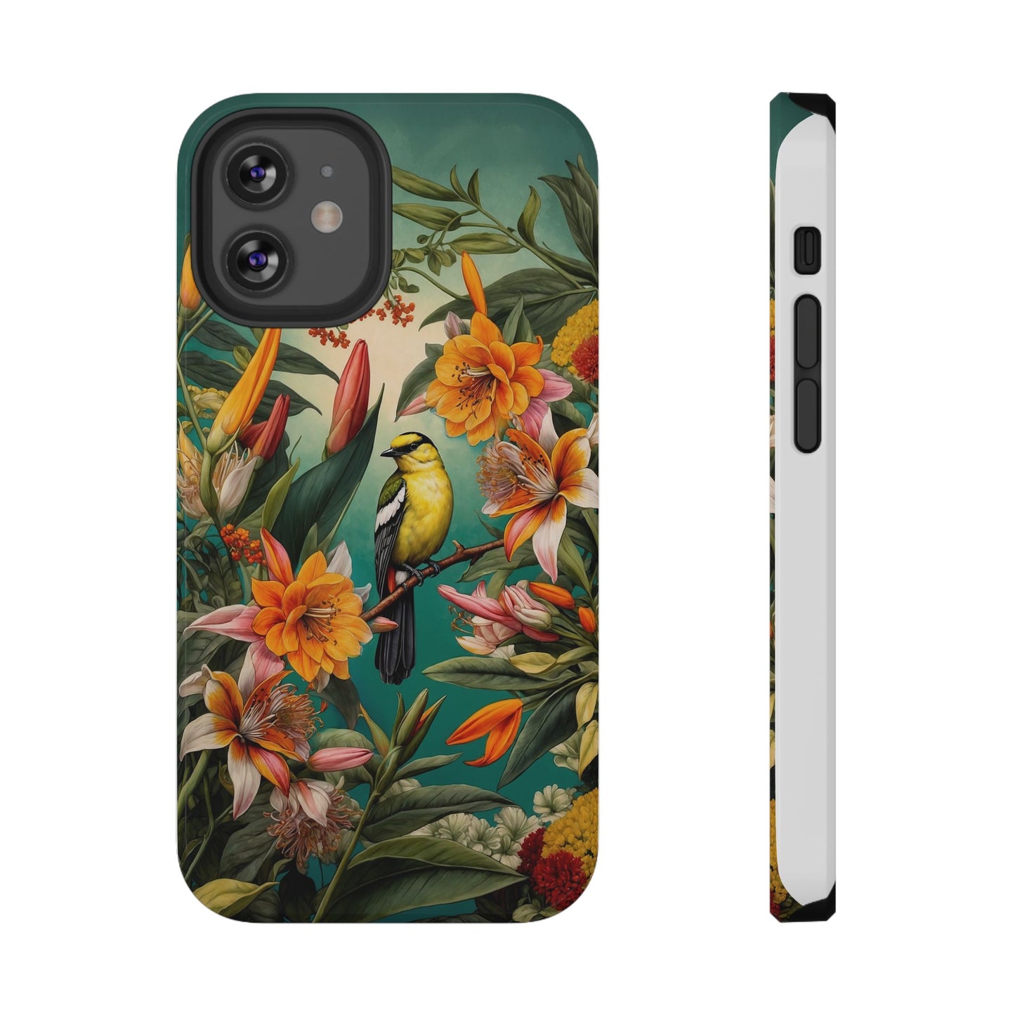 iPhone Case - Floral Bird Phone Case, Impact - Resistant Cover - LucyKay store