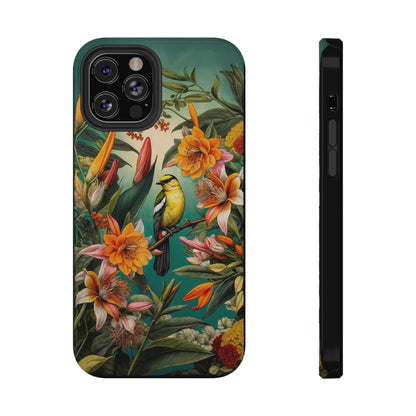 iPhone Case - Floral Bird Phone Case, Impact - Resistant Cover - LucyKay store