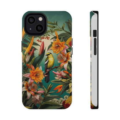 iPhone Case - Floral Bird Phone Case, Impact - Resistant Cover - LucyKay store