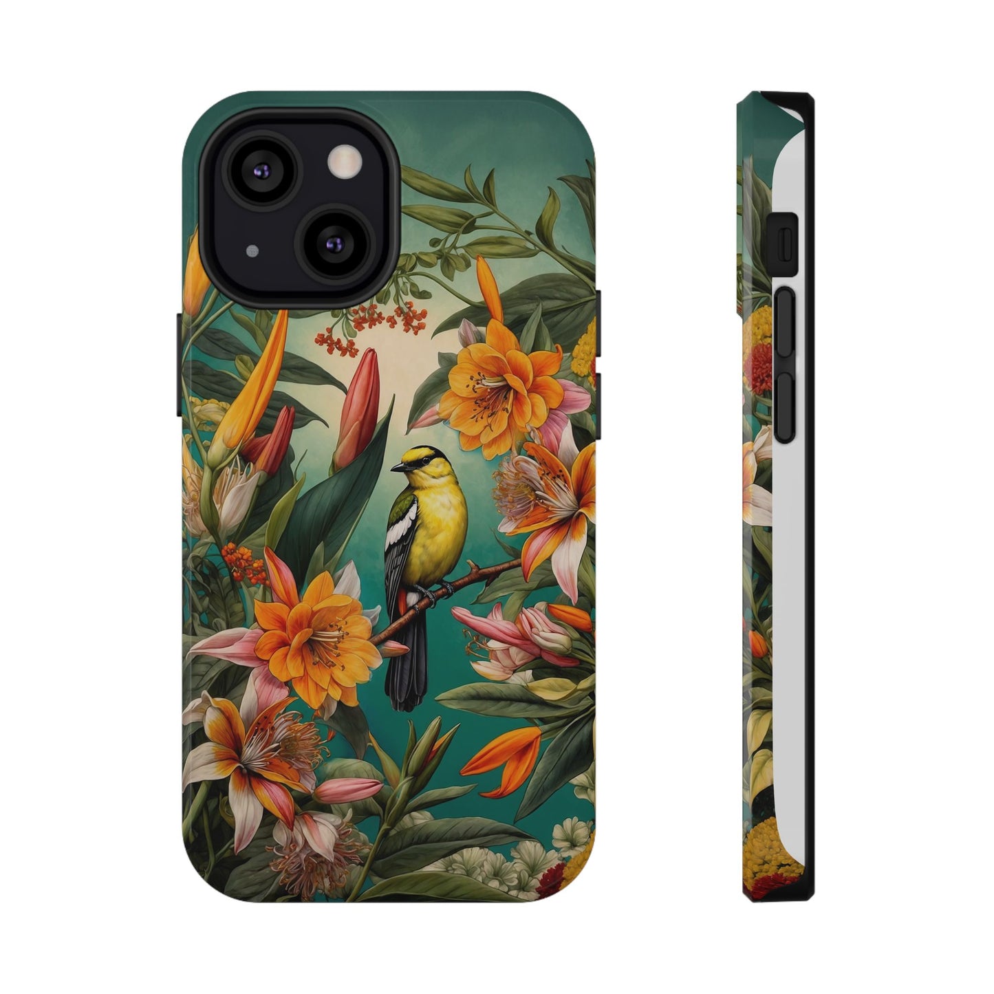 iPhone Case - Floral Bird Phone Case, Impact - Resistant Cover - LucyKay store