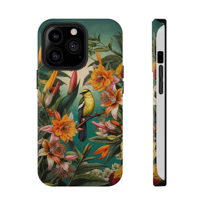 iPhone Case - Floral Bird Phone Case, Impact - Resistant Cover - LucyKay store