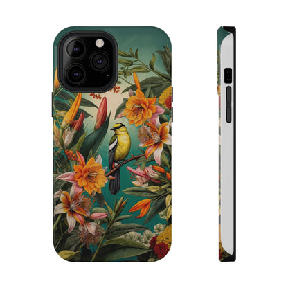 iPhone Case - Floral Bird Phone Case, Impact - Resistant Cover - LucyKay store