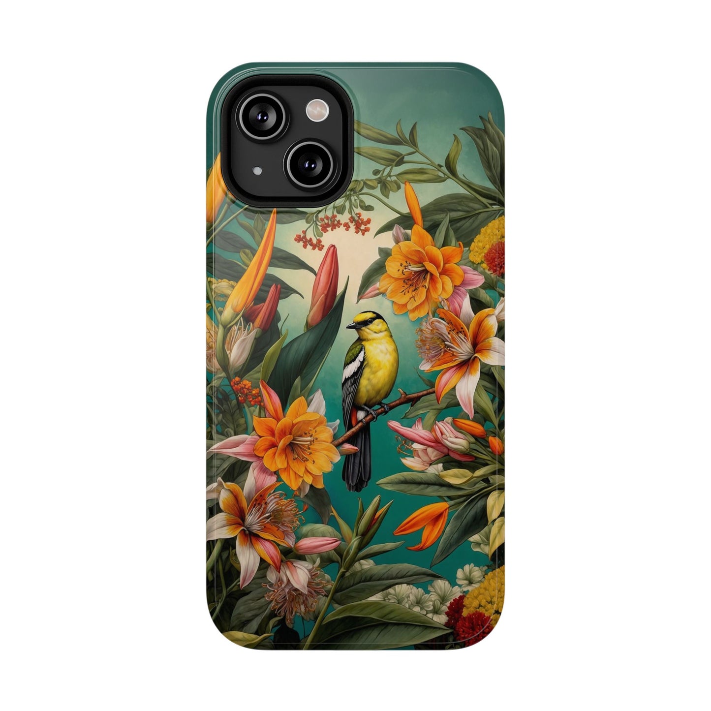 iPhone Case - Floral Bird Phone Case, Impact - Resistant Cover - LucyKay store