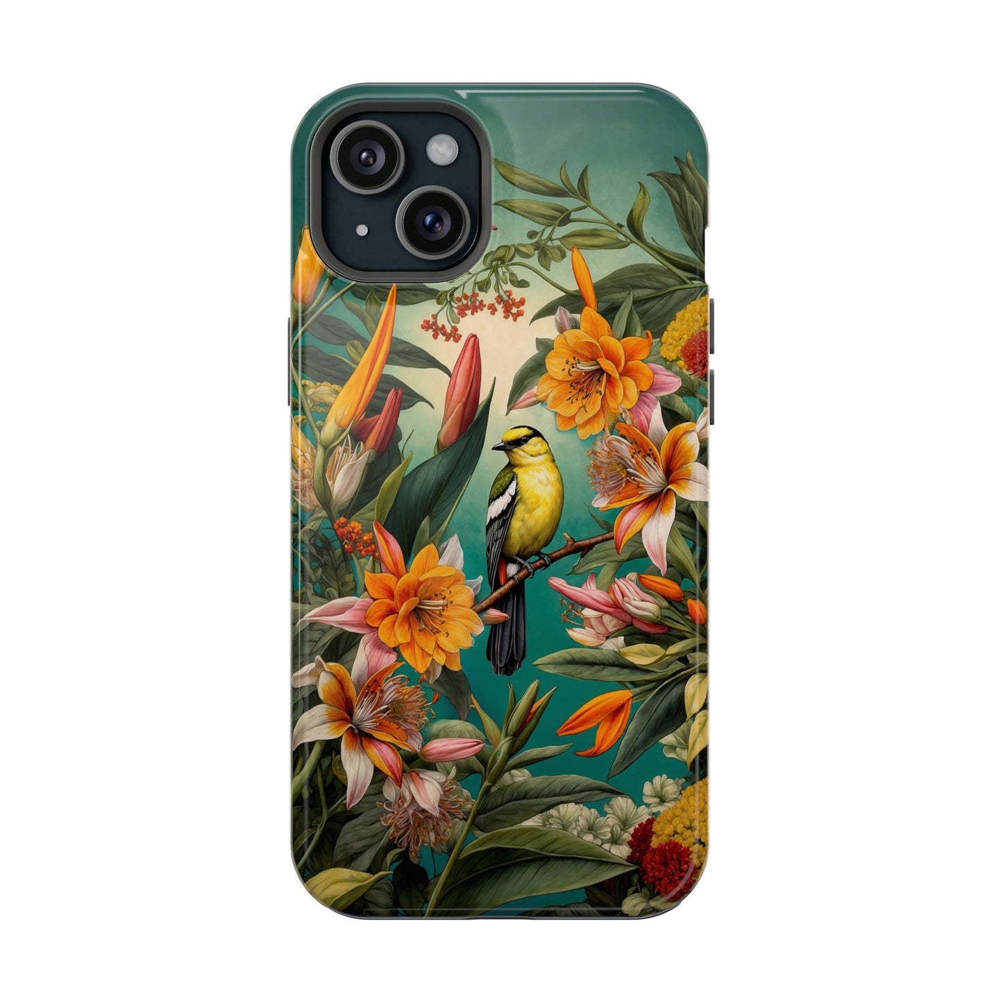 iPhone Case - Floral Bird Phone Case, Impact - Resistant Cover - LucyKay store