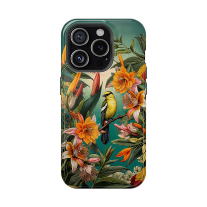 iPhone Case - Floral Bird Phone Case, Impact - Resistant Cover - LucyKay store
