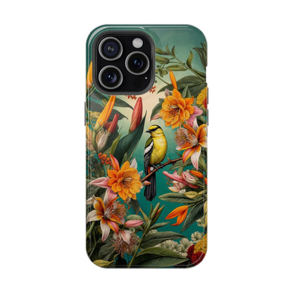 iPhone Case - Floral Bird Phone Case, Impact - Resistant Cover - LucyKay store