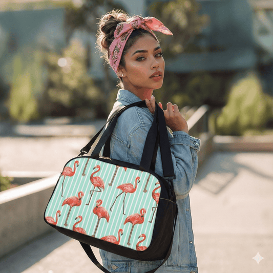 Fitness Handbag - Flamingo Print - LucyKay store