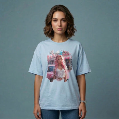 Bubblegum Drive T-Shirt - Pink Car Unisex Cotton Tee - LucyKay store