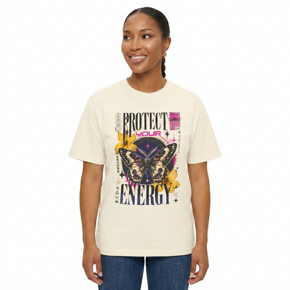Protect Your Energy Butterfly Tee | Oversized Cotton Graphic Tee