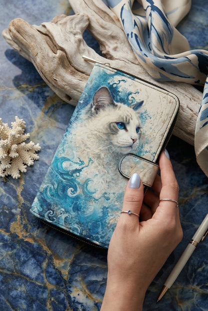 Cat Wallet - Elegant PU Leather Cat - Themed Wallet - LucyKay store