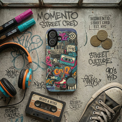 Retro Graffiti iPhone Case – MagSafe Tough Drop Protection - LucyKay store