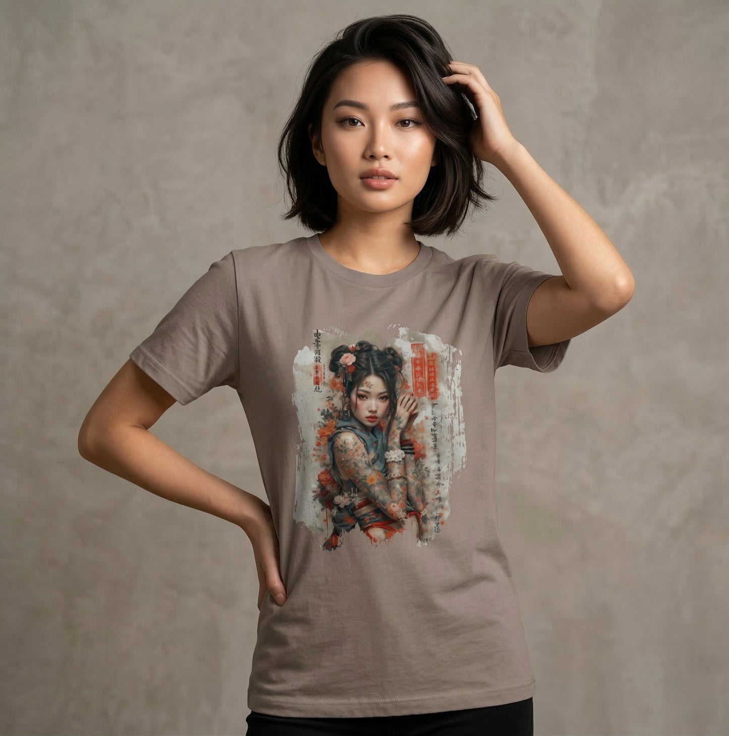 Samurai Bloom T-Shirt - Japanese Art Unisex Cotton Tee - LucyKay store